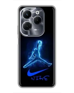 Чохол для Infinix Hot 40 Pro з картинкою «Jordan Neon Blue» Чохол для Infinix Hot 40 Pro з картинкою «Jordan Neon Blue»