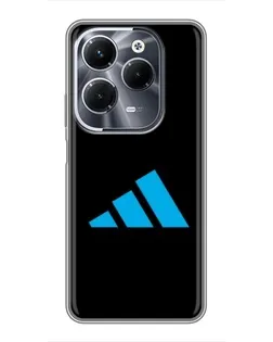 Чехол для Infinix Hot 40 Pro с картинкой «Adidas Cyan Logo»