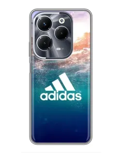 Чехол для Infinix Hot 40 Pro с картинкой «Океанская глубина адидас»