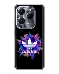 Чехол для Infinix Hot 40 Pro с картинкой «Взрыв красок Adidas»