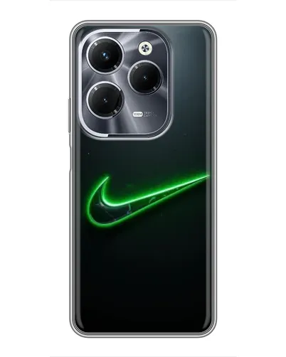 Чохол для Infinix Hot 40 Pro з картинкою «Неоновий контур Nike»