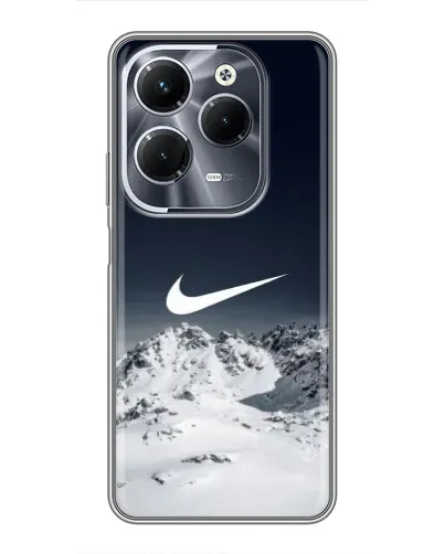 Чохол для Infinix Hot 40 Pro з картинкою «Nike — зимові гори»