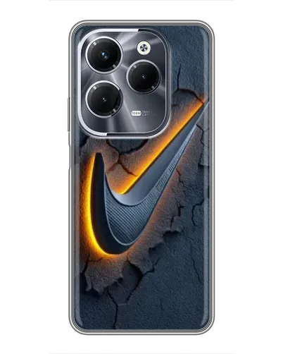 Чохол для Infinix Hot 40 Pro з картинкою «Об'ємний логотип Найк»