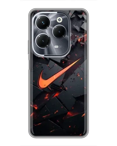 Чохол для Infinix Hot 40 Pro з картинкою «Nike — ефект розломів»