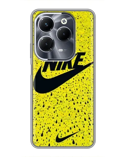 Чохол для Infinix Hot 40 Pro з картинкою «Жовтий текстурний Nike»