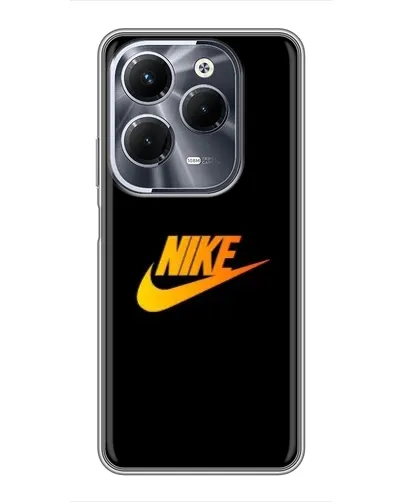 Чохол для Infinix Hot 40 Pro з картинкою «Золотий логотип Nike»