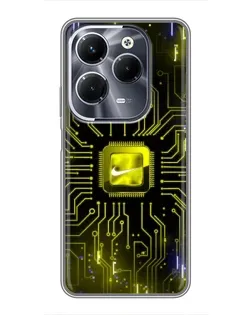 Чохол для Infinix Hot 40 Pro з картинкою «Nike — золота іскра» Чохол для Infinix Hot 40 Pro з картинкою «Nike — золота іскра»