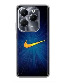 Чохол для Infinix Hot 40 Pro з картинкою «Синій пульс Nike» Чохол для Infinix Hot 40 Pro з картинкою «Синій пульс Nike»