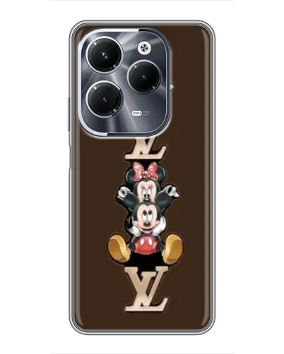 Чехол для Infinix Hot 40 Pro с картинкой «LV и Микки Маус»