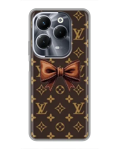 Чехол для Infinix Hot 40 Pro с картинкой «LV с бантом»