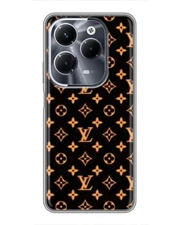 Чехол для Infinix Hot 40 Pro с картинкой «Золотая монограмма LV» Чехол для Infinix Hot 40 Pro с картинкой «Золотая монограмма LV»
