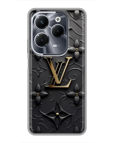 Чехол для Infinix Hot 40 Pro с картинкой «Кожаная текстура LV»