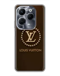 Чехол для Infinix Hot 40 Pro с картинкой «LV — золотая печать»