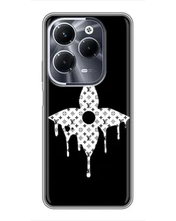 Чехол для Infinix Hot 40 Pro с картинкой «Цветочная монограмма»