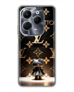 Чехол для Infinix Hot 40 Pro с картинкой «Монограмма с фигурой»