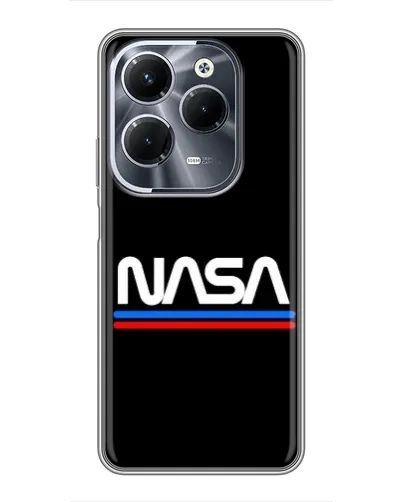 Чохол для Infinix Hot 40 Pro з картинкою «NASA — класика Red Blue»