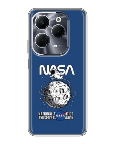 Чохол для Infinix Hot 40 Pro з картинкою «NASA — місячна місія»