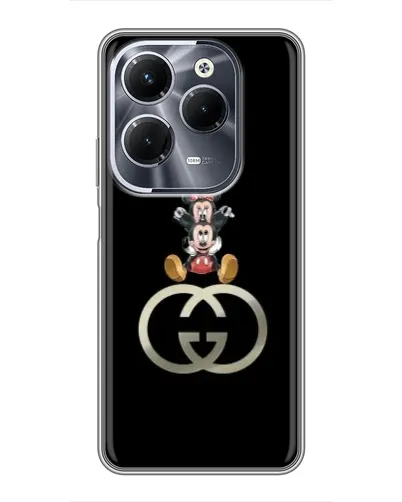 Чохол для Infinix Hot 40 Pro з картинкою «Мінні Маус на лого»