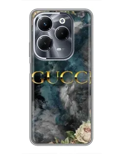Чохол для Infinix Hot 40 Pro з картинкою «Абстрактні квіти Gucci»