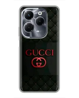 Чохол для Infinix Hot 40 Pro з картинкою «Gucci — стьобаний чорний»