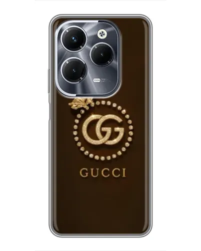 Чохол для Infinix Hot 40 Pro з картинкою «Gucci — золотий метелик»