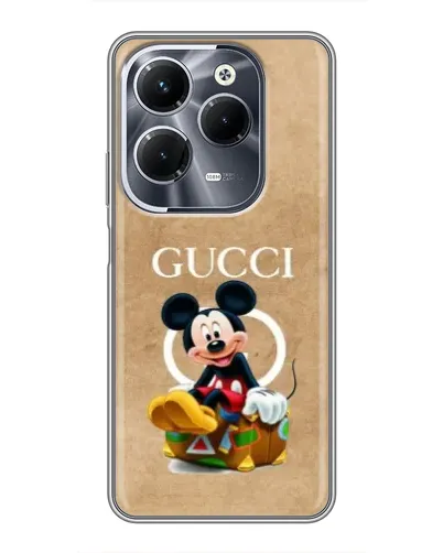 Чохол для Infinix Hot 40 Pro з картинкою «Міккі Маус Gucci — крафт»
