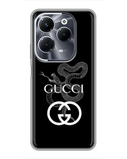 Чохол для Infinix Hot 40 Pro з картинкою «Gucci — срібна змія»