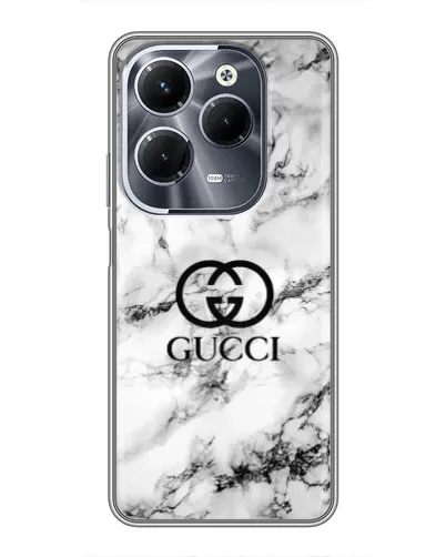 Чохол для Infinix Hot 40 Pro з картинкою «Gucci — мармуровий шик»