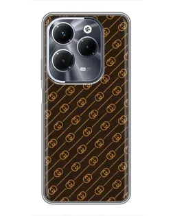 Чохол для Infinix Hot 40 Pro з картинкою «Gucci — золоті діагоналі»