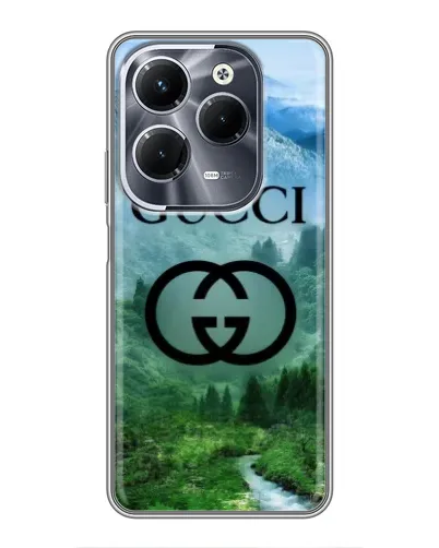 Чохол для Infinix Hot 40 Pro з картинкою «Gucci — гірський пейзаж»