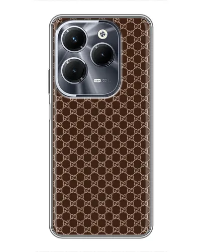 Чехол для Infinix Hot 40 Pro с картинкой «Gucci — шоколадная сетка» Чехол для Infinix Hot 40 Pro с картинкой «Gucci — шоколадная сетка»