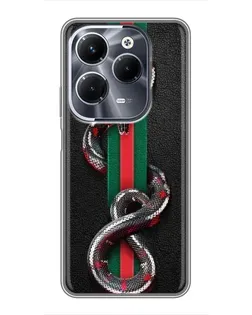 Чохол для Infinix Hot 40 Pro з картинкою «Gucci — змія на смузі»