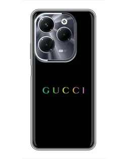 Чохол для Infinix Hot 40 Pro з картинкою «Gucci — неоновий мінімалізм»