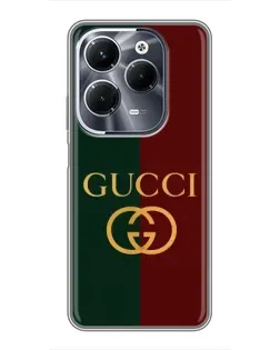 Чохол для Infinix Hot 40 Pro з картинкою «Gucci — темно-зелений градієнт»
