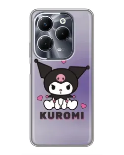 Чехол для Infinix Hot 40 Pro с картинкой «Kuromi — фиолетовый арт»