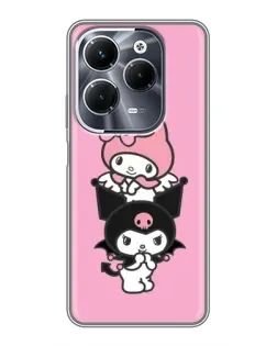 Чехол для Infinix Hot 40 Pro с картинкой «My Melody и Kuromi»