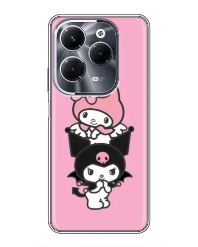 Чехол для Infinix Hot 40 Pro с картинкой «My Melody и Kuromi»