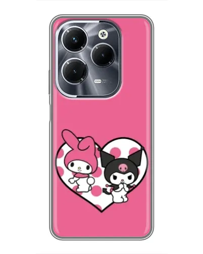 Чехол для Infinix Hot 40 Pro с картинкой «Kuromi и My Melody»