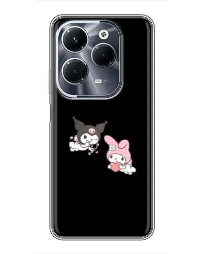 Чехол для Infinix Hot 40 Pro с картинкой «My Melody и Kuromi»