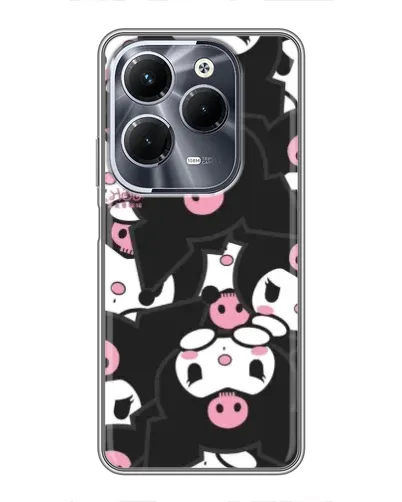 Чехол для Infinix Hot 40 Pro с картинкой «Паттерн голов Куроми»