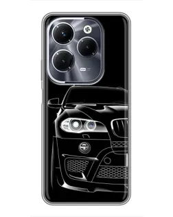 Чехол для Infinix Hot 40 Pro с картинкой «Темный силуэт BMW»