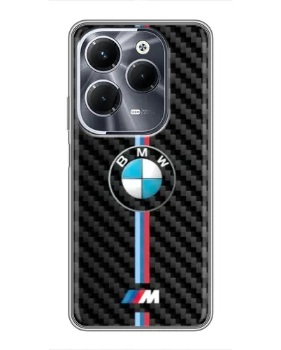 Чехол для Infinix Hot 40 Pro с картинкой «Эмблема BMW и карбон» Чехол для Infinix Hot 40 Pro с картинкой «Эмблема BMW и карбон»