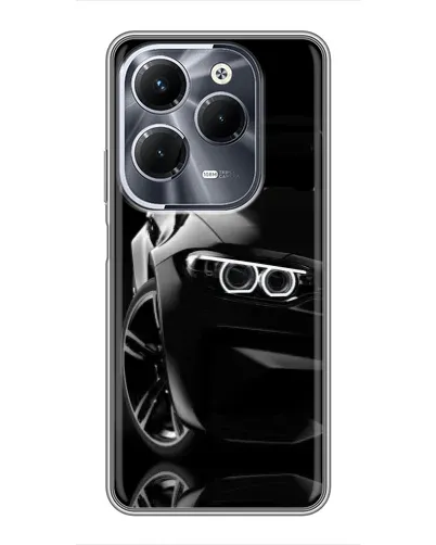 Чехол для Infinix Hot 40 Pro с картинкой «Черная BMW — профиль» Чехол для Infinix Hot 40 Pro с картинкой «Черная BMW — профиль»