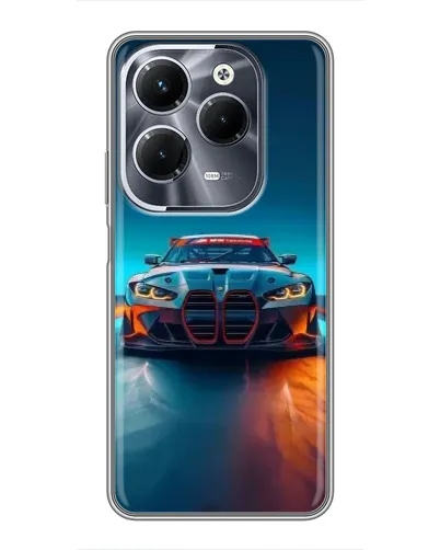 Чехол для Infinix Hot 40 Pro с картинкой «BMW — огни неона» Чехол для Infinix Hot 40 Pro с картинкой «BMW — огни неона»