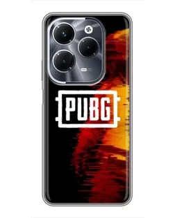Чехол для Infinix Hot 40 Pro с картинкой «Яркий логотип PUBG»