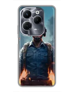 Чохол для Infinix Hot 40 Pro з картинкою «PUBG — реалістичний герой»