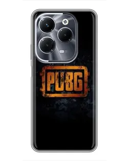Чохол для Infinix Hot 40 Pro з картинкою «PUBG — золотий логотип»