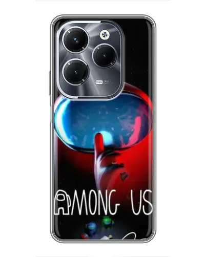 Чехол для Infinix Hot 40 Pro с картинкой «Красный импостер — макро» Чехол для Infinix Hot 40 Pro с картинкой «Красный импостер — макро»