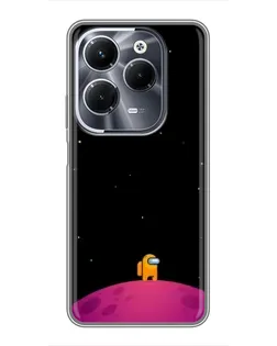 Чехол для Infinix Hot 40 Pro с картинкой «Одинокий герой на планете»