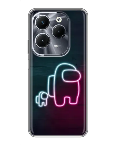 Чехол для Infinix Hot 40 Pro с картинкой «Among Us неон-арт» Чехол для Infinix Hot 40 Pro с картинкой «Among Us неон-арт»